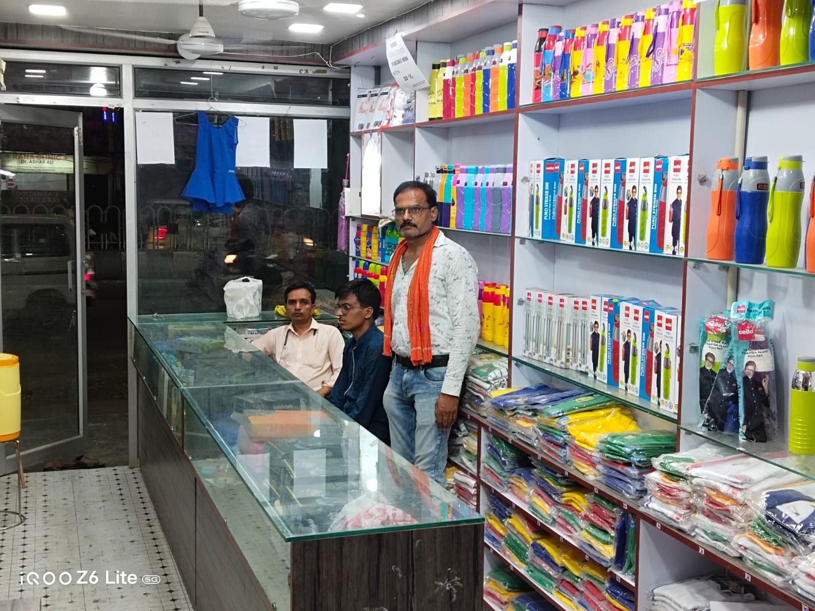 Bottles, stationery & accessories counter